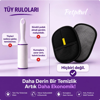 Tüy Toplama Eldiveni | Kedi ve Köpek Tüylerini Kolayca Temizleyin